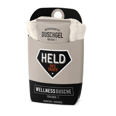 Geschenkset Wellnessdusche Manntastisch "Held des Tages"