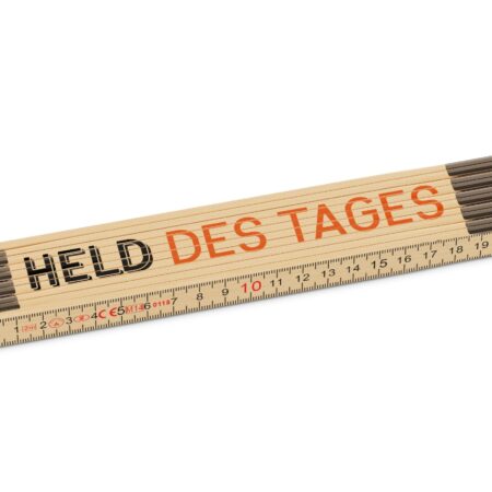 Zollstock Manntastisch "Held des Tages"