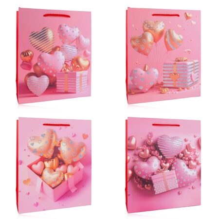Geschenktasche HEART BALLOONS mittel (32 x 26 x 10cm)