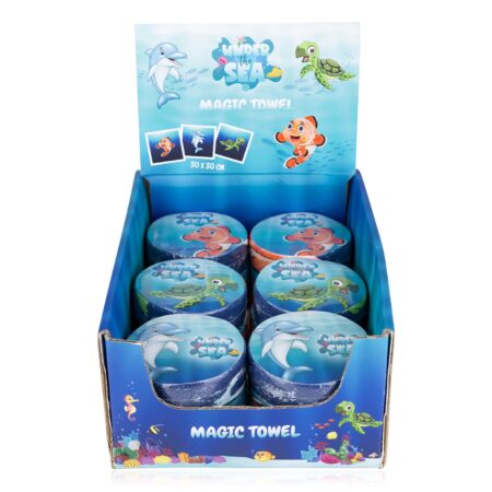 Magisches Handtuch UNDER THE SEA, ca. 30 x 30cm