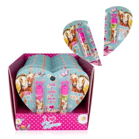 Lippenbalsam I LOVE HORSES in auf Blisterkarte, 2 x 4g