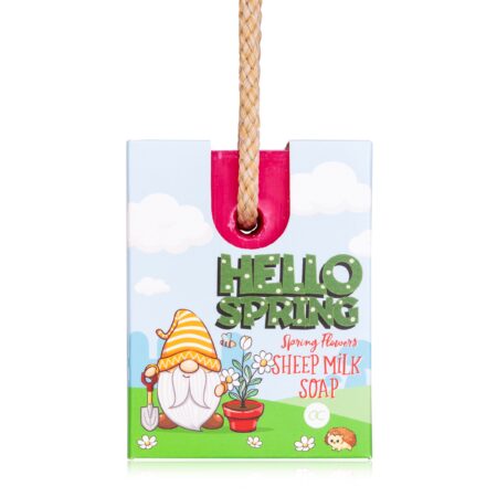 Schafmilchseife HELLO SPRING mit Kordel  100g