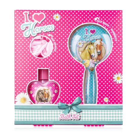 Badeset I LOVE HORSES in Geschenkbox