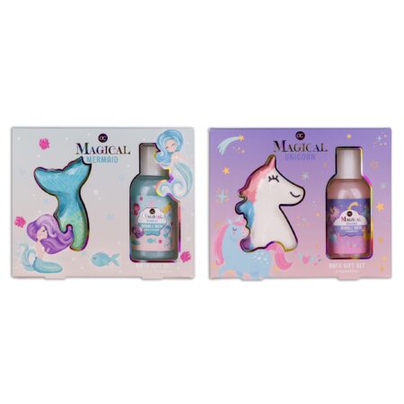 Badeset MAGICAL UNICORN & MERMAID in Geschenkbox