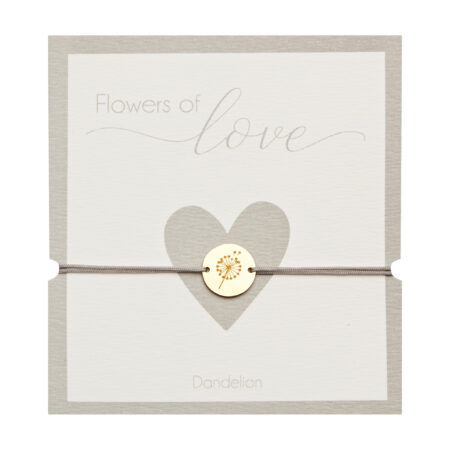 Armband - "Flowers of love" - vergoldet - Pusteblume