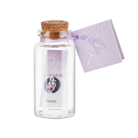 Armband - "Make a wish" - versilbert - Amethyst