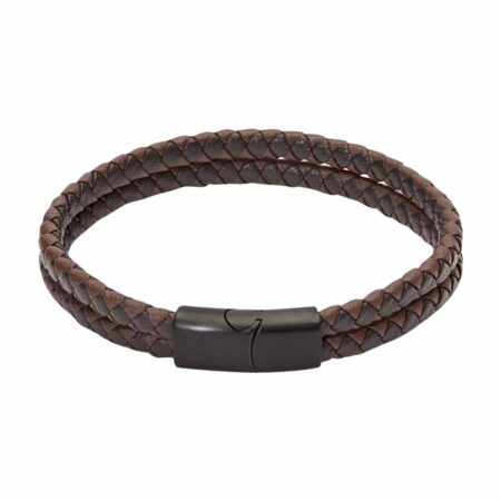 Armband - "VIRO" - Leder doppelt - braun