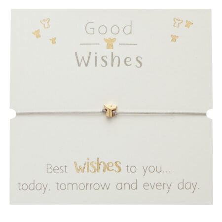 Armband - "Good Wishes" - vergoldet - Engel
