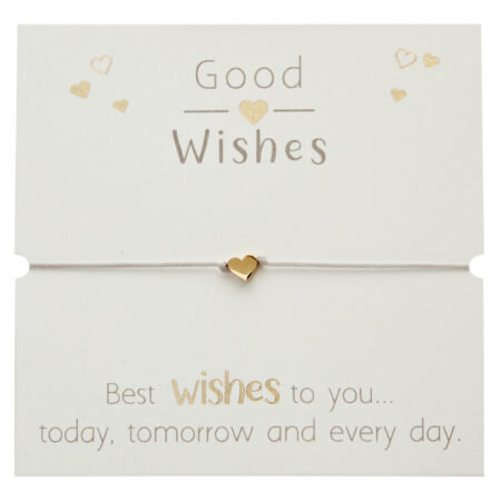 Armband - "Good Wishes" - vergoldet - Herz
