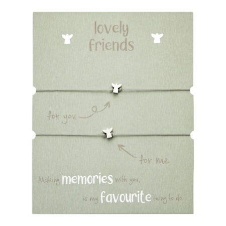 Armband - "lovely friends" - Edelstahl - Engel