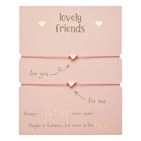 Armband - "lovely friends" - rosévergoldet - Blüte
