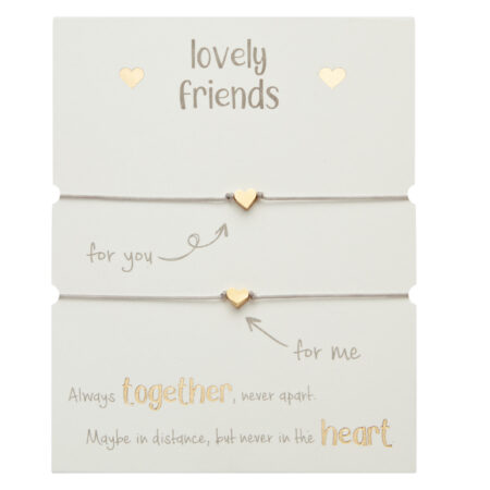 Armband - "lovely friends" - vergoldet - Blüte
