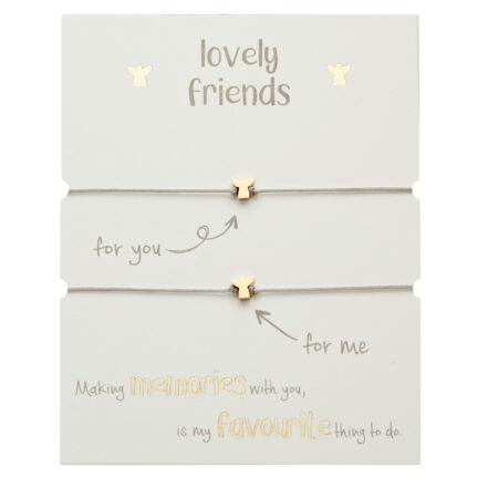 Armband - "lovely friends" - vergoldet - Engel