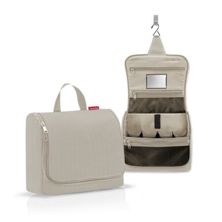 toiletbag XL herringsbone sand