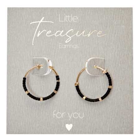 Ohrringe - "Little Treasure" - schwarz