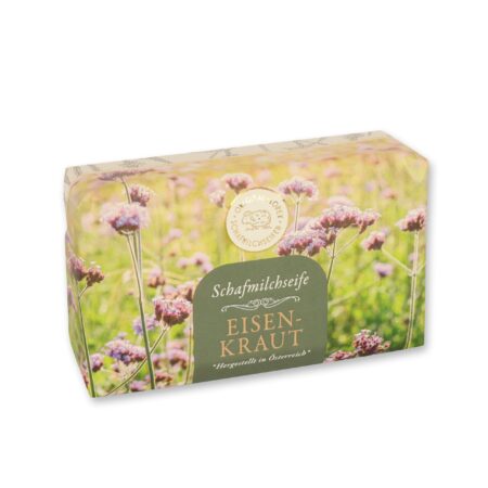 Schafmilchseife eckig 200g Eisenkraut "Goldene Momente"