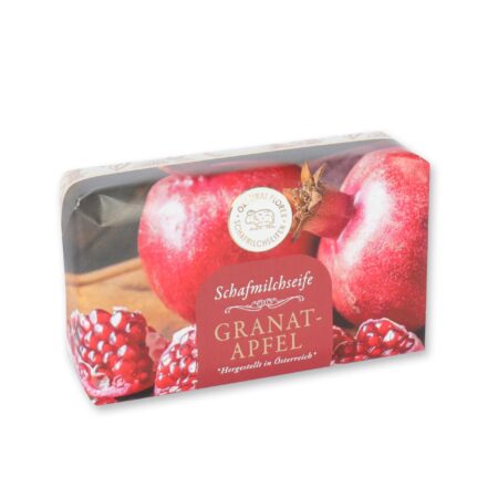 Schafmilchseife eckig 200g Granatapfel "Goldene Momente"