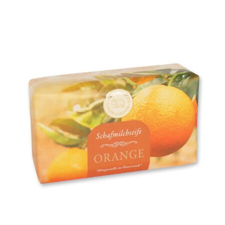 Schafmilchseife eckig 200g Orange "Goldene Momente"