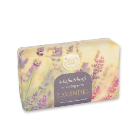 Schafmilchseife eckig 200g Lavendel "Goldene Momente"