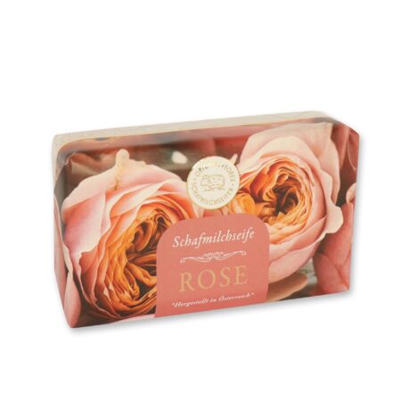 Schafmilchseife eckig 200g Rose Diana "Goldene Momente"