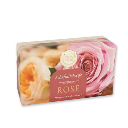 Schafmilchseife eckig 200g Rose Diana "Goldene Momente"
