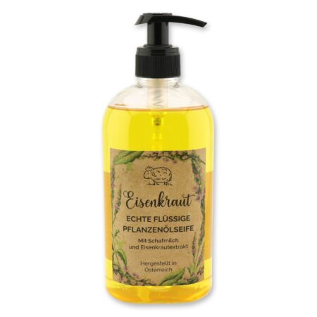 Echte flüssige Pflanzenölseife 500ml Eisenkraut "Wohlfühlzeit"