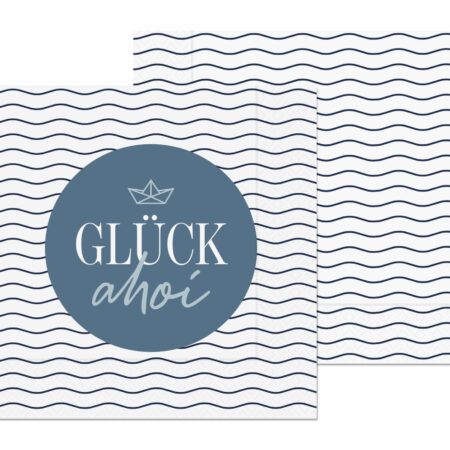 Serviette Maritim "Glück ahoi" (Schiff)