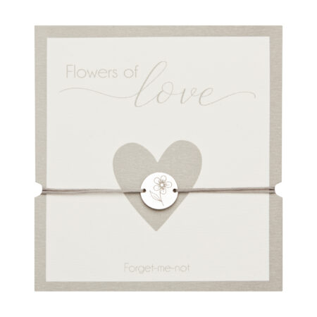 Armband - "Flowers of love" - Edelstahl - Vergissmeinnicht
