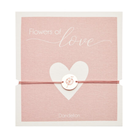 Armband - "Flowers of love" - rosévergoldet - Pusteblume