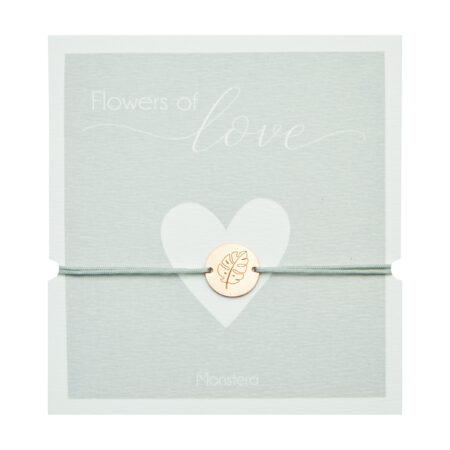 Armband - "Flowers of love" - vergoldet - Ginkgo