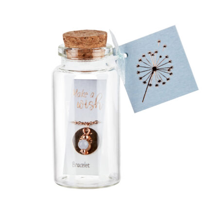 Armband - "Make a wish" - rosévergoldet - Angelit