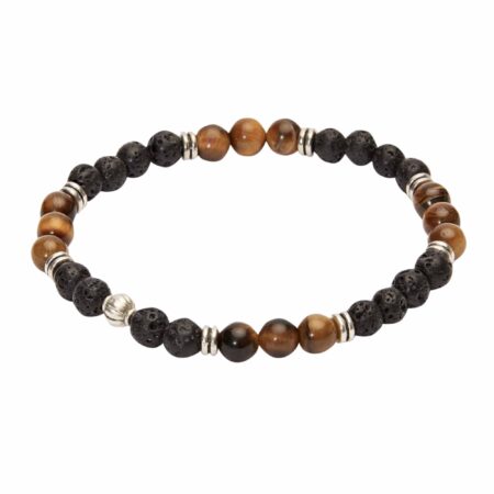 Armband - "VIRO" - Lavastein - Tigerauge