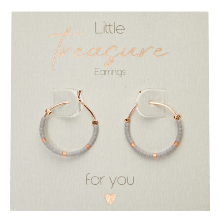 Ohrringe - "Little Treasure" - grau
