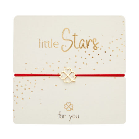 Armband - "Little Stars" - vergoldet - Kleeblatt