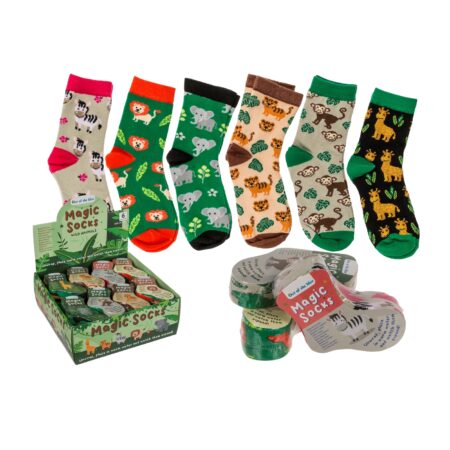 Magische Kindersocken Wildtiere, 1 Paar, Gr. 22-34