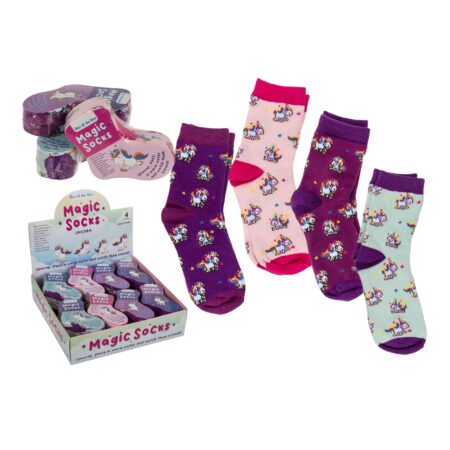 Magische Kindersocken Comic Einhorn, 1 Paar, Gr. 22-34