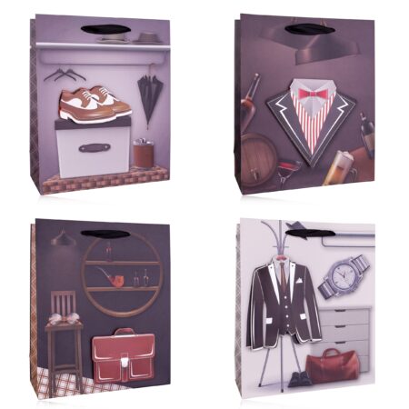 Geschenktasche GENTLEMEN 1 klein, (ca. 23.5 x 19.5 x 8cm)