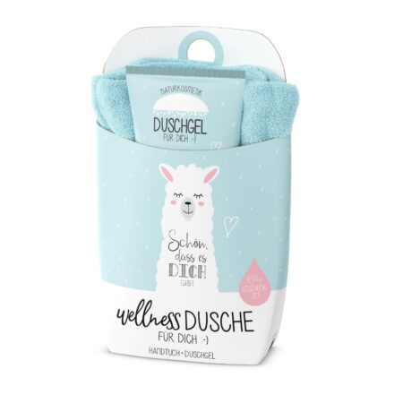 Geschenkset Wellnessdusche Zoofreunde "Schön, dass es dich gibt" (Lama)
