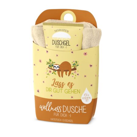 Geschenkset Wellnessdusche Zoofreunde "Lass es dir gut gehen" (Faultier)