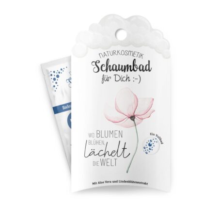 Schaumbad 40ml Lovely Greetings "Wo Blumen blühen, lächelt die Welt"