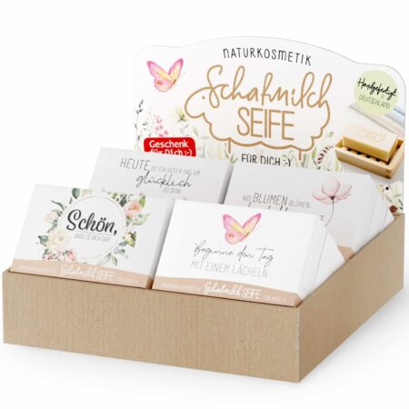 Schafmilchseife 100g Lovely Greetings im Display MIX