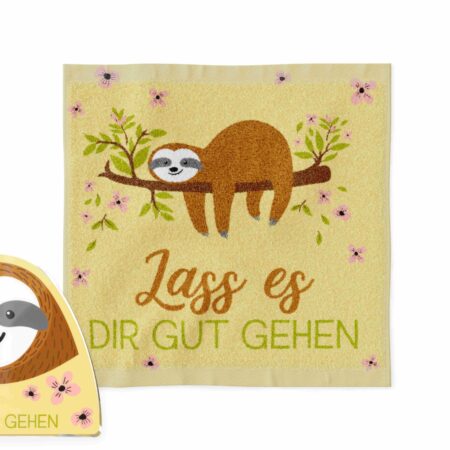 Magisches Handtuch Zoofreunde "Lass es dir gut gehen" (Faultier)