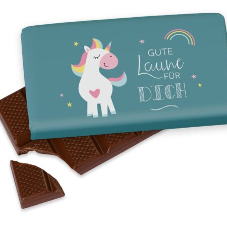 Schokolade 40g Zoofreunde "Gute Laune" (Einhorn)