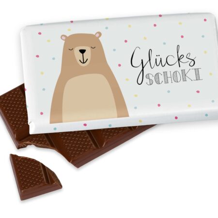Schokolade 40g Zoofreunde "Glücksschoki"