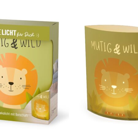 Poesielicht Kleine Lieblinge "Mutig & Wild" (Löwe)