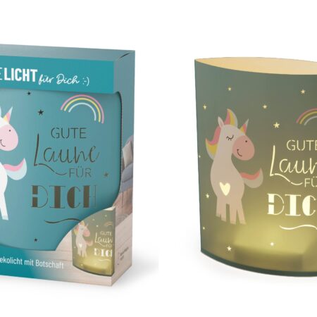 Poesielicht Zoofreunde "Gute Laune" (Einhorn)