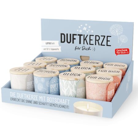 Duftkerze Relax (Lotus) im Display MIX