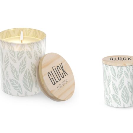Duftkerze Lotus Relax "Glück für Dich" (Blatt)
