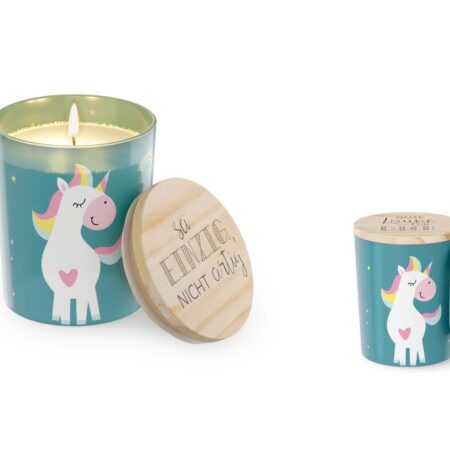 Duftkerze Lemongras Zoofreunde "Gute Laune" (Einhorn)