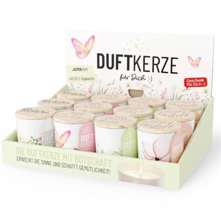 Duftkerze Lovely Greetings (Jasmin) im Display MIX